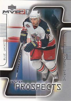 #197 Mathieu Darche - Columbus Blue Jackets - 2001-02 Upper Deck MVP Hockey