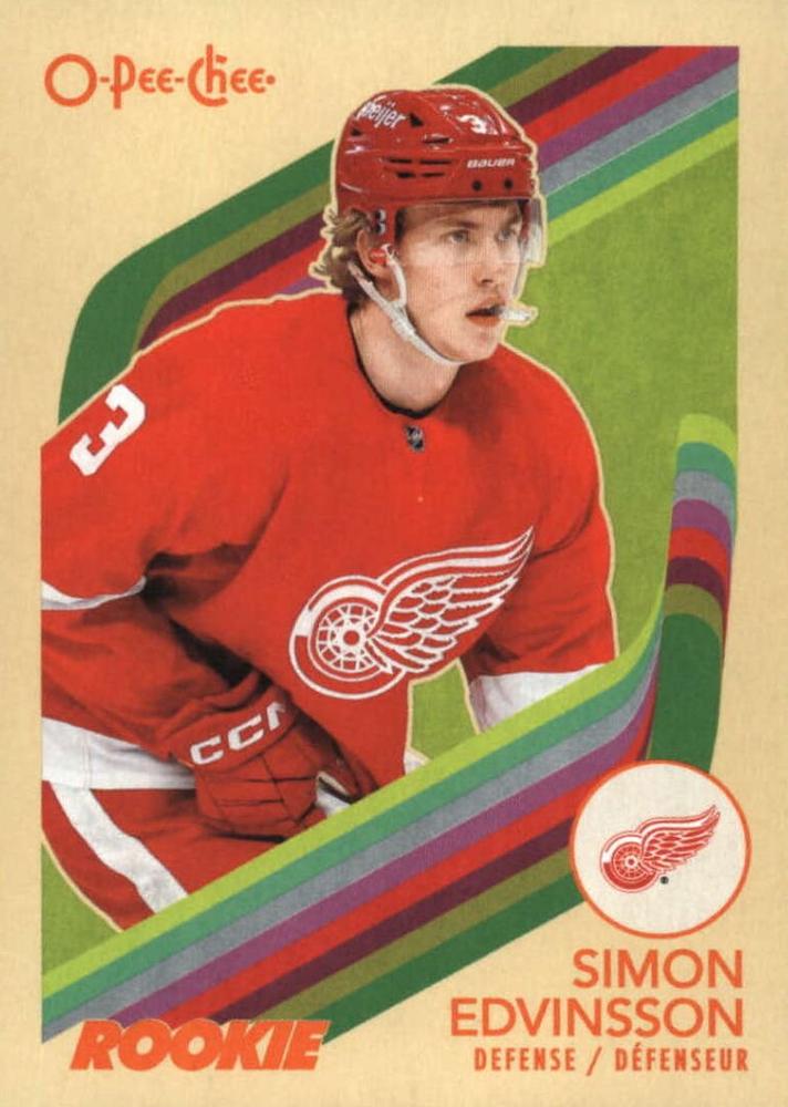 #563 Simon Edvinsson - Detroit Red Wings - 2023-24 O-Pee-Chee - Retro Hockey