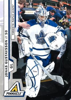 #20 Jonas Gustavsson - Toronto Maple Leafs - 2010-11 Panini Pinnacle Hockey