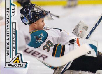 #40 Antero Niittymaki - San Jose Sharks - 2010-11 Panini Pinnacle Hockey