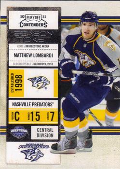 #11 Matthew Lombardi - Nashville Predators - 2010-11 Playoff Contenders Hockey