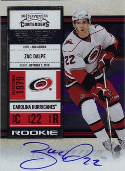 #125 Zac Dalpe - Carolina Hurricanes - 2010-11 Playoff Contenders Hockey
