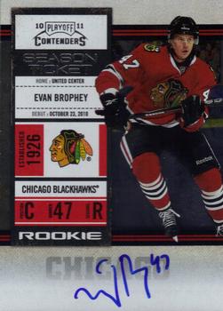 #129 Evan Brophey - Chicago Blackhawks - 2010-11 Playoff Contenders Hockey