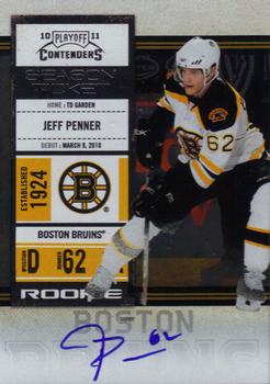 #134 Jeff Penner - Boston Bruins - 2010-11 Playoff Contenders Hockey