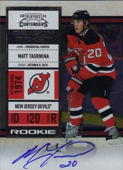 #147 Matt Taormina - New Jersey Devils - 2010-11 Playoff Contenders Hockey