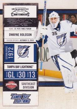 #32 Dwayne Roloson - Tampa Bay Lightning - 2010-11 Playoff Contenders Hockey