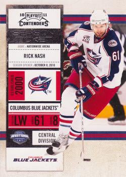 #85 Rick Nash - Columbus Blue Jackets - 2010-11 Playoff Contenders Hockey