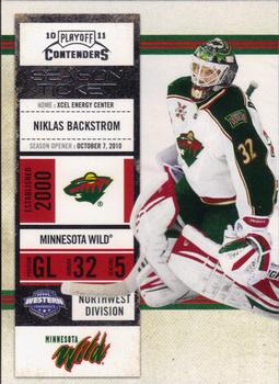 #89 Niklas Backstrom - Minnesota Wild - 2010-11 Playoff Contenders Hockey