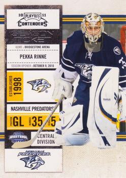 #90 Pekka Rinne - Nashville Predators - 2010-11 Playoff Contenders Hockey