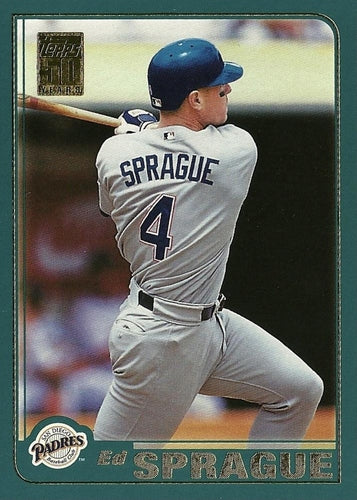 #566 Ed Sprague - San Diego Padres - 2001 Topps Baseball