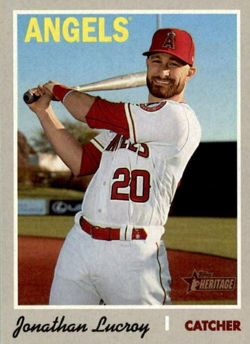 #566 Jonathan Lucroy - Los Angeles Angels - 2019 Topps Heritage Baseball