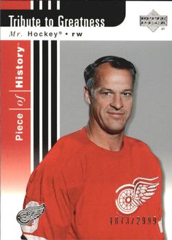 #112 Gordie Howe - Detroit Red Wings - 2002-03 Upper Deck Piece of History Hockey