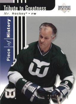 #114 Gordie Howe - Hartford Whalers - 2002-03 Upper Deck Piece of History Hockey
