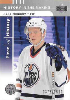 #129 Ales Hemsky - Edmonton Oilers - 2002-03 Upper Deck Piece of History Hockey