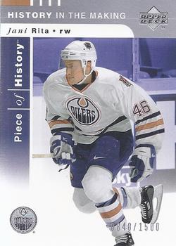 #130 Jani Rita - Edmonton Oilers - 2002-03 Upper Deck Piece of History Hockey