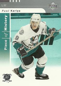 #1 Paul Kariya - Anaheim Mighty Ducks - 2002-03 Upper Deck Piece of History Hockey