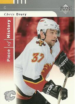 #25 Chris Drury - Calgary Flames - 2002-03 Upper Deck Piece of History Hockey