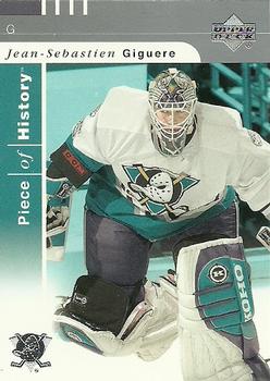 #2 Jean-Sebastien Giguere - Anaheim Mighty Ducks - 2002-03 Upper Deck Piece of History Hockey