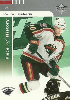 #46 Marian Gaborik - Minnesota Wild - 2002-03 Upper Deck Piece of History Hockey