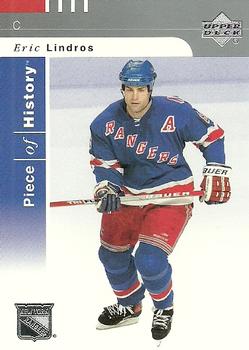 #58 Eric Lindros - New York Rangers - 2002-03 Upper Deck Piece of History Hockey