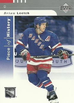 #61 Brian Leetch - New York Rangers - 2002-03 Upper Deck Piece of History Hockey