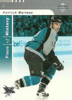 #74 Patrick Marleau - San Jose Sharks - 2002-03 Upper Deck Piece of History Hockey