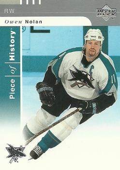 #75 Owen Nolan - San Jose Sharks - 2002-03 Upper Deck Piece of History Hockey