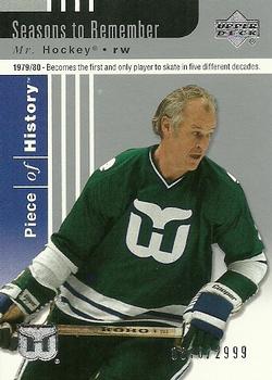 #96 Gordie Howe - Hartford Whalers - 2002-03 Upper Deck Piece of History Hockey