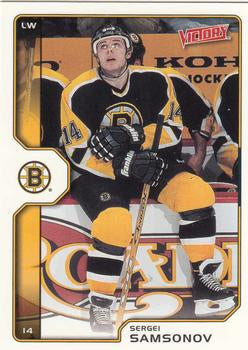#16 Sergei Samsonov - Boston Bruins - 2002-03 Upper Deck Victory Hockey