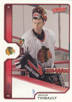 #44 Jocelyn Thibault - Chicago Blackhawks - 2002-03 Upper Deck Victory Hockey