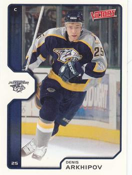 #116 Denis Arkhipov - Nashville Predators - 2002-03 Upper Deck Victory Hockey