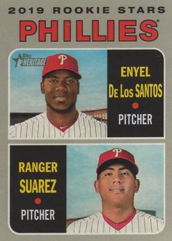 #56 Phillies 2019 Rookie Stars Enyel de los Santos / Ranger Suarez - Philadelphia Phillies - 2019 Topps Heritage Baseball
