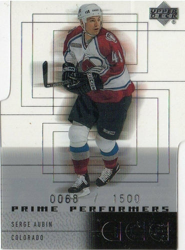 #56 Serge Aubin - Colorado Avalanche - 2000-01 Upper Deck Ice Hockey