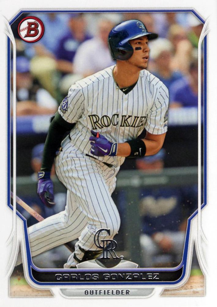 #56 Carlos Gonzalez - Colorado Rockies - 2014 Bowman Baseball