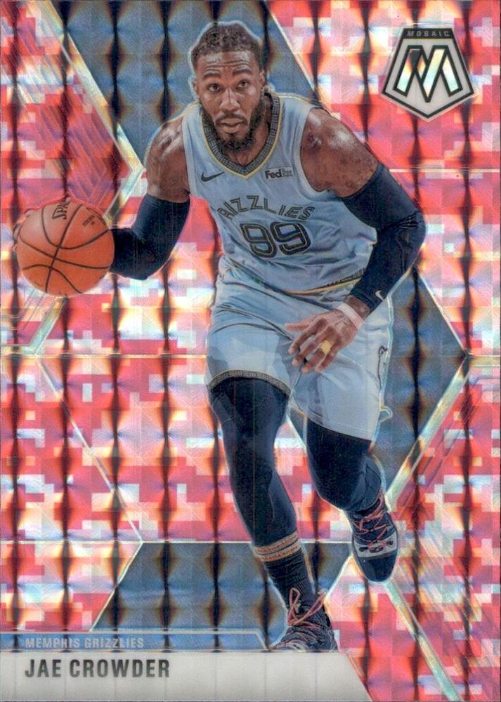 #56 Jae Crowder - Memphis Grizzlies - 2019-20 Panini Mosaic - Camo Pink Basketball