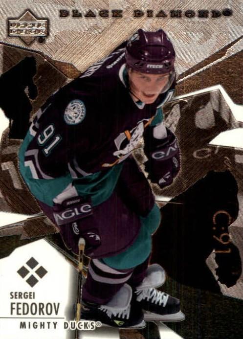 #176 Sergei Fedorov - Anaheim Mighty Ducks - 2003-04 Upper Deck Black Diamond Hockey