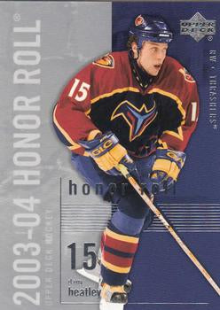 #3 Dany Heatley - Atlanta Thrashers - 2003-04 Upper Deck Honor Roll Hockey
