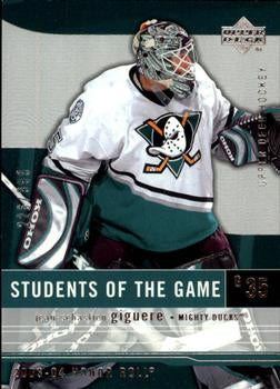 #93 Jean-Sebastien Giguere - Anaheim Mighty Ducks - 2003-04 Upper Deck Honor Roll Hockey