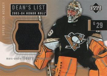 #182 Marc-Andre Fleury - Pittsburgh Penguins - 2003-04 Upper Deck Honor Roll Hockey