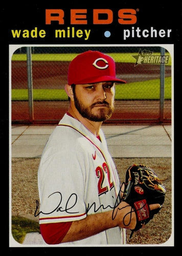 #571 Wade Miley - Cincinnati Reds - 2020 Topps Heritage Baseball