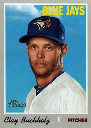 #572 Clay Buchholz - Toronto Blue Jays - 2019 Topps Heritage Baseball