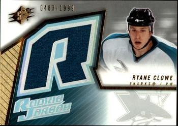 #150 Ryane Clowe - San Jose Sharks - 2005-06 SPx Hockey