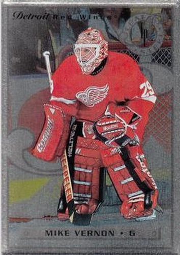#57 Mike Vernon - Detroit Red Wings - 1996-97 Leaf Preferred - Steel Hockey