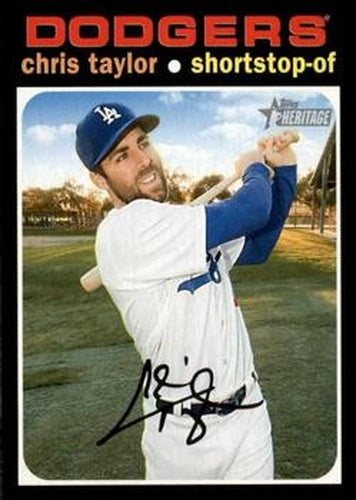 #57 Chris Taylor - Los Angeles Dodgers - 2020 Topps Heritage Baseball