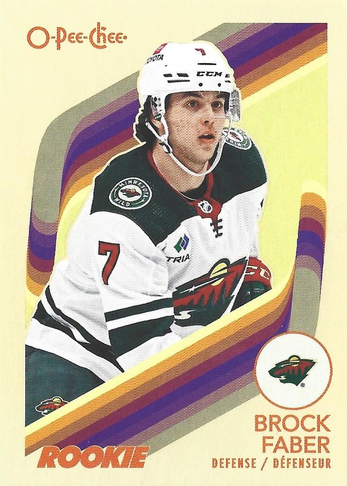 #580 Brock Faber - Minnesota Wild - 2023-24 O-Pee-Chee - Retro Hockey