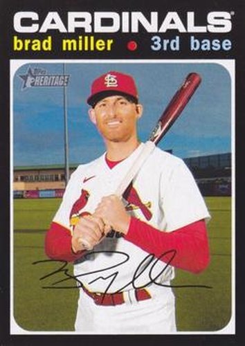 #580 Brad Miller - St. Louis Cardinals - 2020 Topps Heritage Baseball