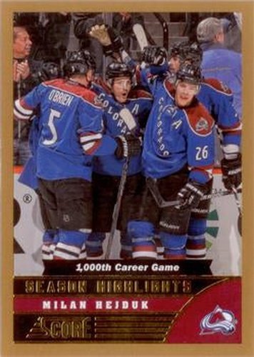 #585 Milan Hejduk - Colorado Avalanche - 2013-14 Score - Gold Hockey