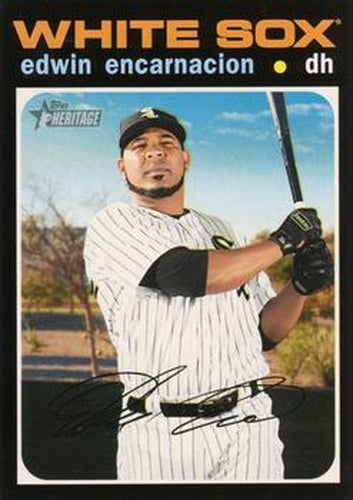 #587 Edwin Encarnacion - Chicago White Sox - 2020 Topps Heritage Baseball