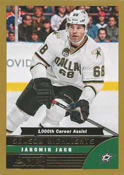 #587 Jaromir Jagr - Dallas Stars - 2013-14 Score - Gold Hockey