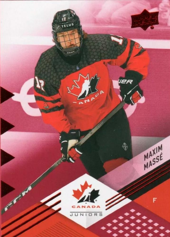 #58 Maxim Masse - Canada - 2024 Upper Deck Team Canada Juniors - Red Foil Hockey